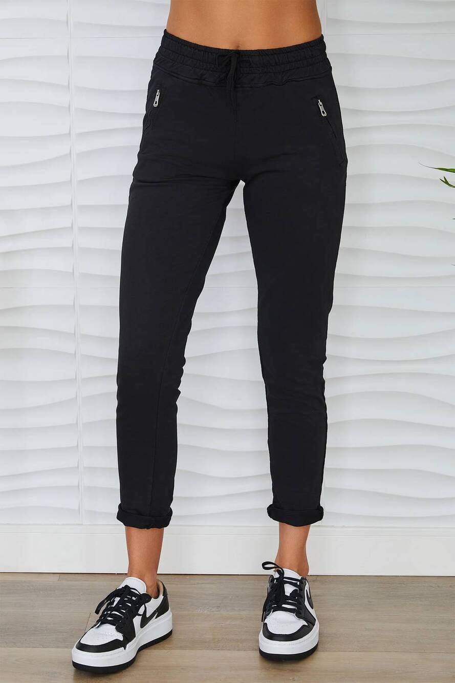 NEW MILIO MILANO go-anywhere zipper jogger in navy
